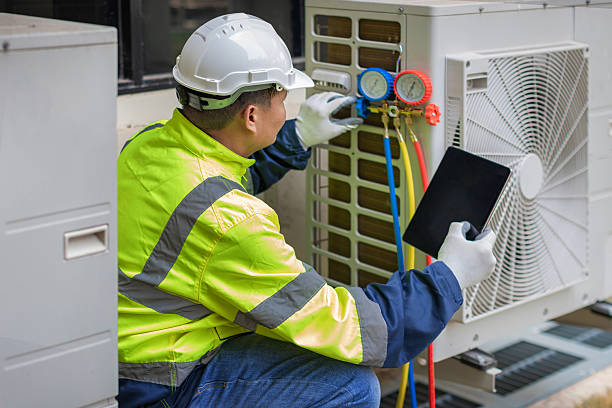 Professional Air Duct Cleaning technician working in Avon, NC